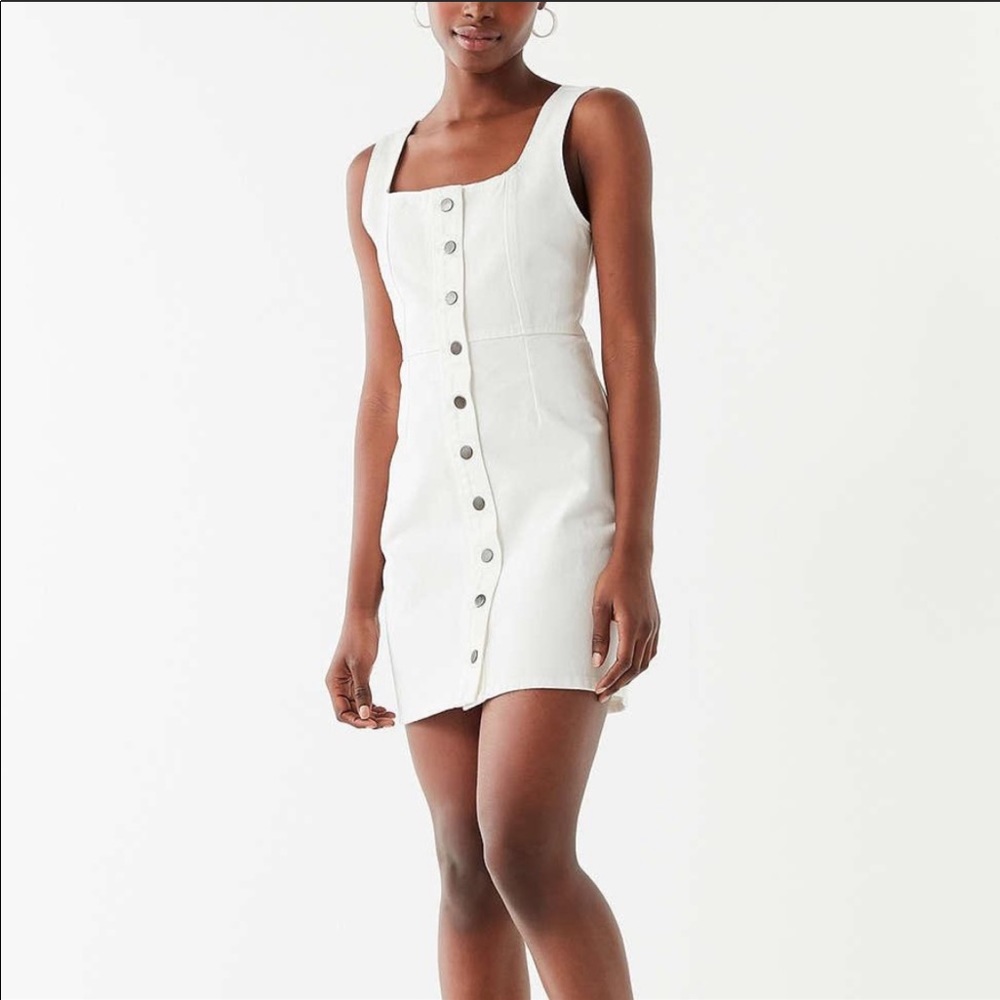 Urban Outfitters White Denim Tank Top Dress 8